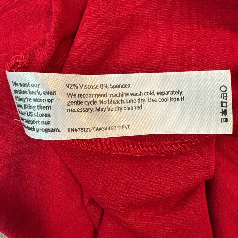 Eileen Fisher Women's Red Tunic Blouse XS Long Sleeves Lagenlook Stretch - Picture 4 of 7